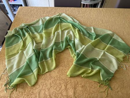 Pashmina sfumature di verde viscosa