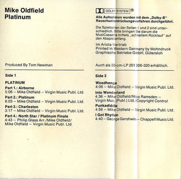Kompaktkassetten: CASSETTE AUDIO MIKE OLDFIELD - POP – Gebraucht aus PORRENTRTUY von RABAIS_SPORT 1