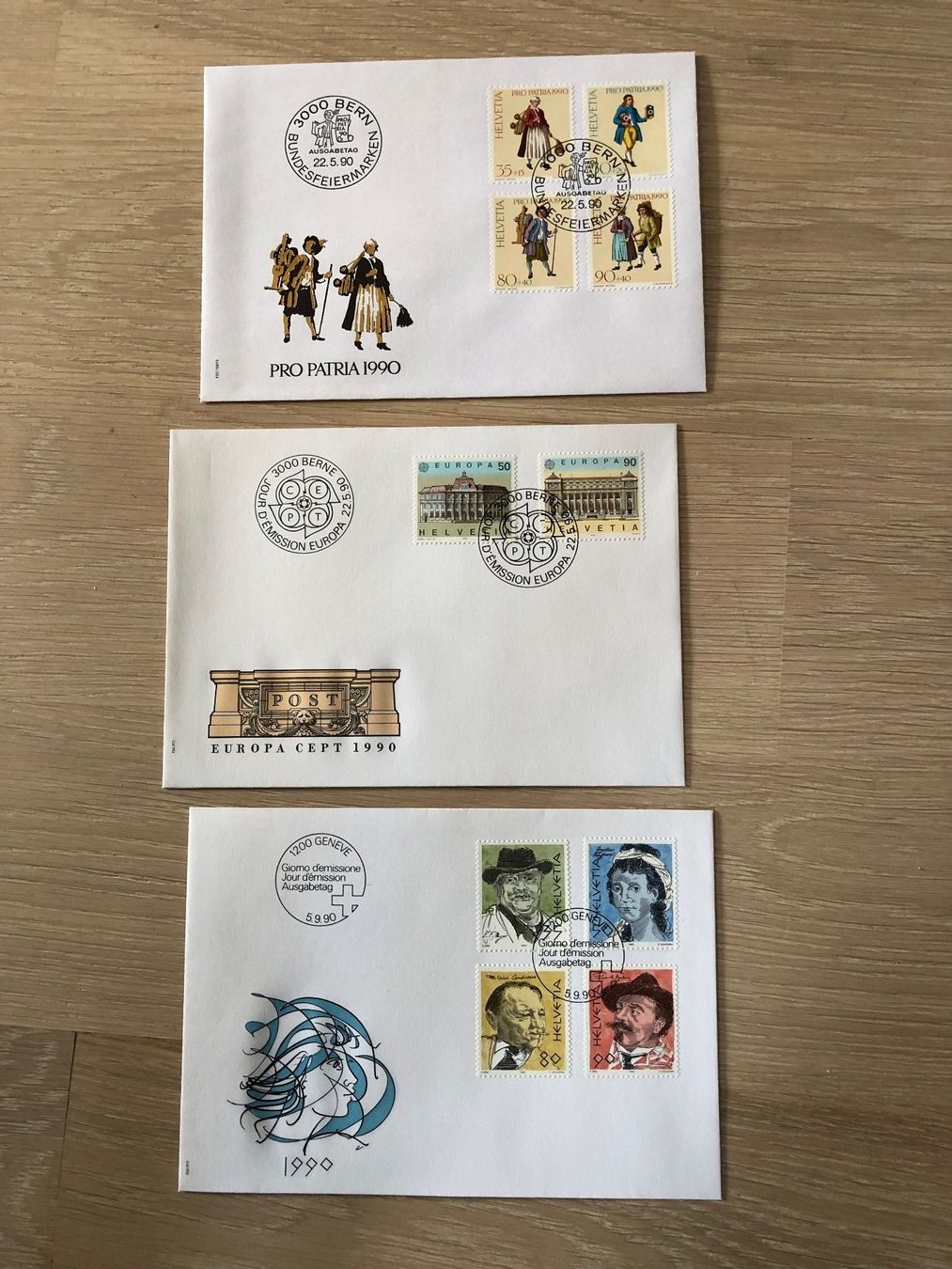 Buste & buste per spedizione: 9 verschiedene FDC Kuverts ° – Usato da Thalwil venduto da holoarte 3