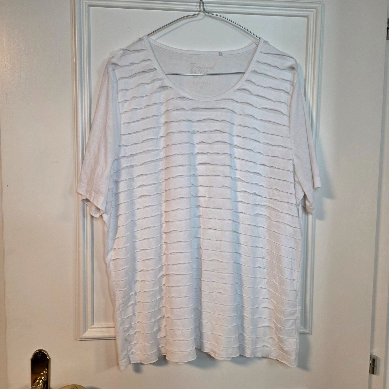 C&A Blusen: C&A Canda Bluse Weiß Gr. XL mit Struktur – Gebraucht aus Wald ZH von CapLux