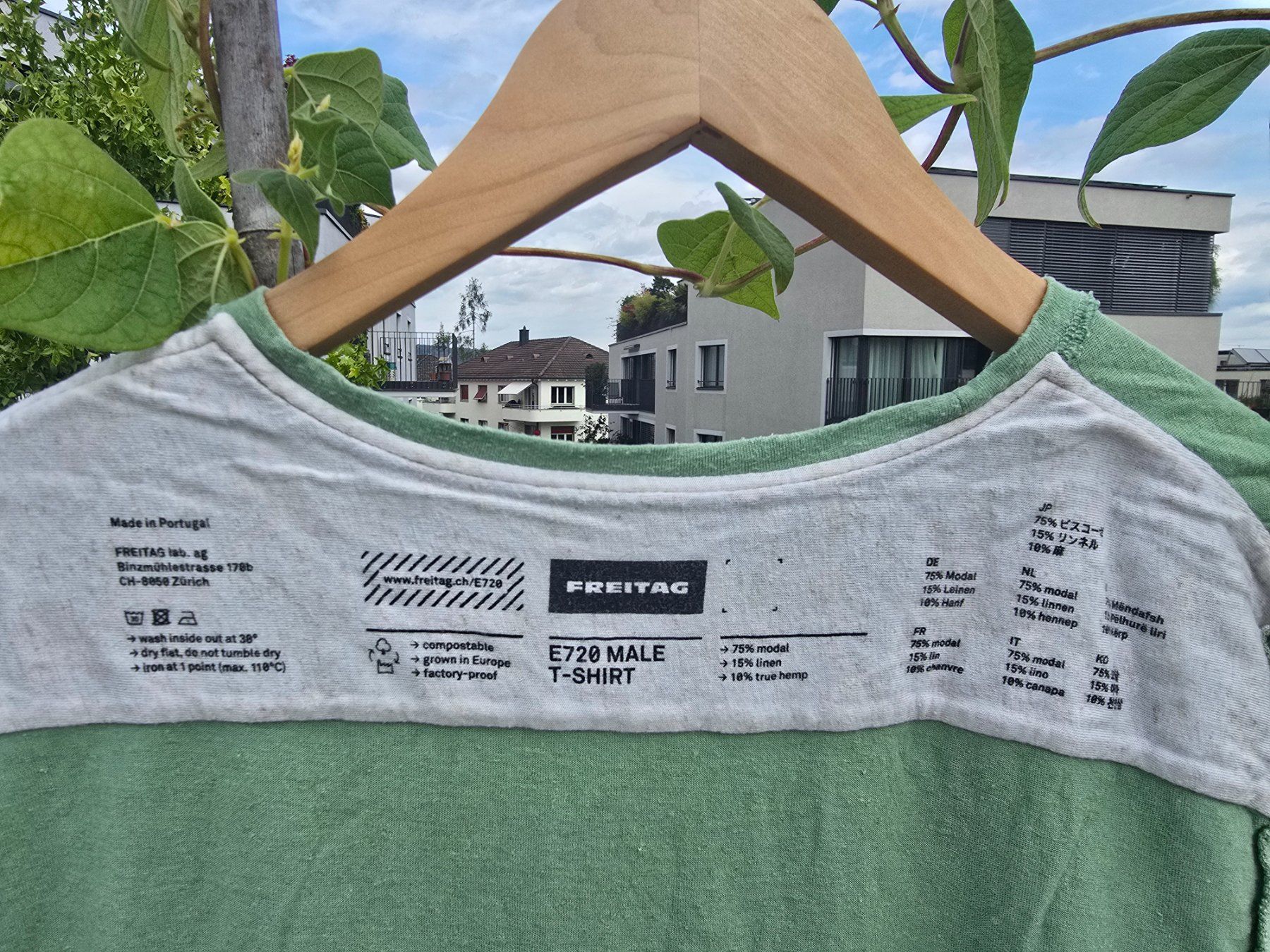 Freitag T-shirt: T-shirt mit Hanf von Freitag – Usato da Zürich venduto da Tcrush 1