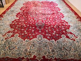 🤩XXL TRAUMHAFTER PERSERTEPPICH ROT MIT BLUMENMUSTER ANTIK
