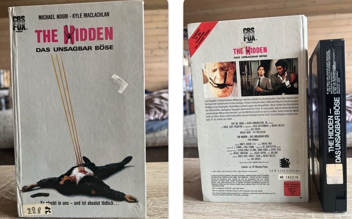 Toutes les VHS: VHS THE HIDDEN – D'occasion à Aadorf par Schwarzschlumpf1972