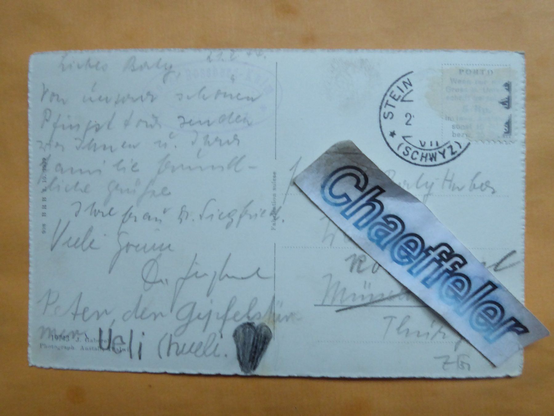 Cartoline postali: 1944 Gasthaus Wildspitz mit Panorama. – Usato da Zürich venduto da Chaeffeler 1