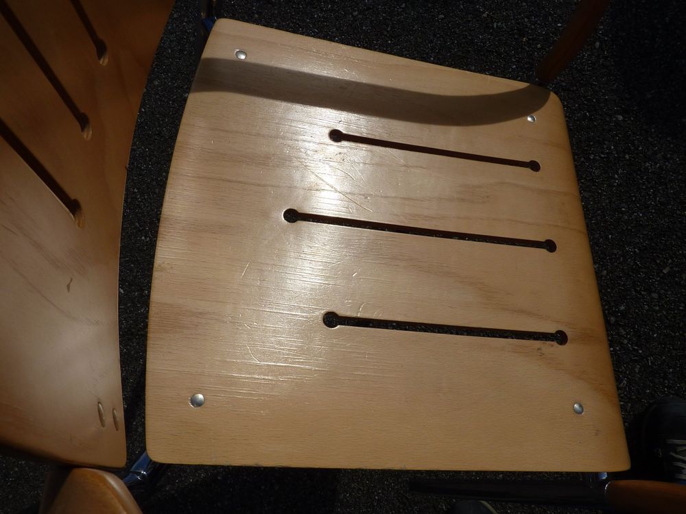 9 Stühle Holzstühle Seminarstühle Stapelstühle mit Armlehne 5
