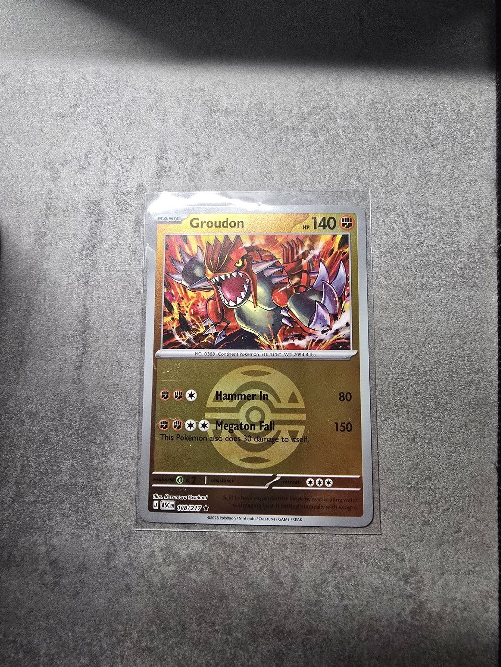 Pokémon Cartes à collectionner: Groudon Reverse Holo ASC 108/217 – Neuf avec emballage d'origine à Fully par MrGabriel
