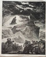 Holzstich 1862 - Moses auf dem Berge