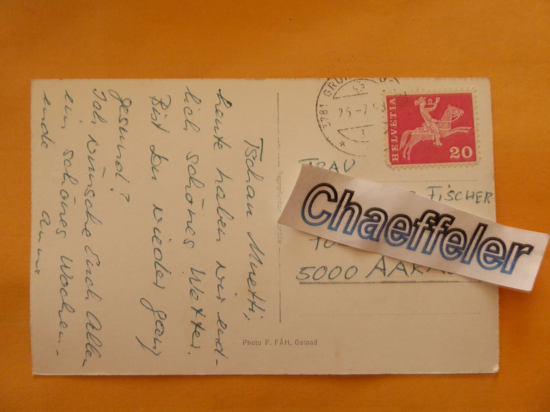 Cartoline postali: 1968 Grund  Oldenhorn – Usato da Zürich venduto da Chaeffeler 1