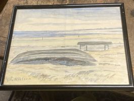NIELSEN Otto 1916-2000 Aquarell sign