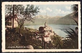 AK Locarno, Madonna del Sasso, 1929