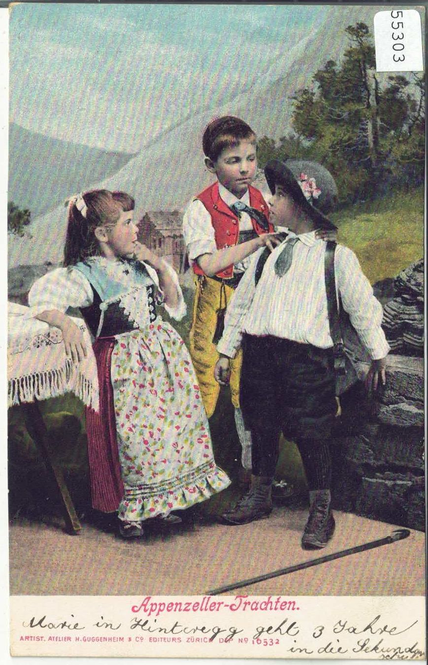 Cartoline postali: Appenzeller-Trachen - Kinder – Usato da Ettingen venduto da Kartenplanet