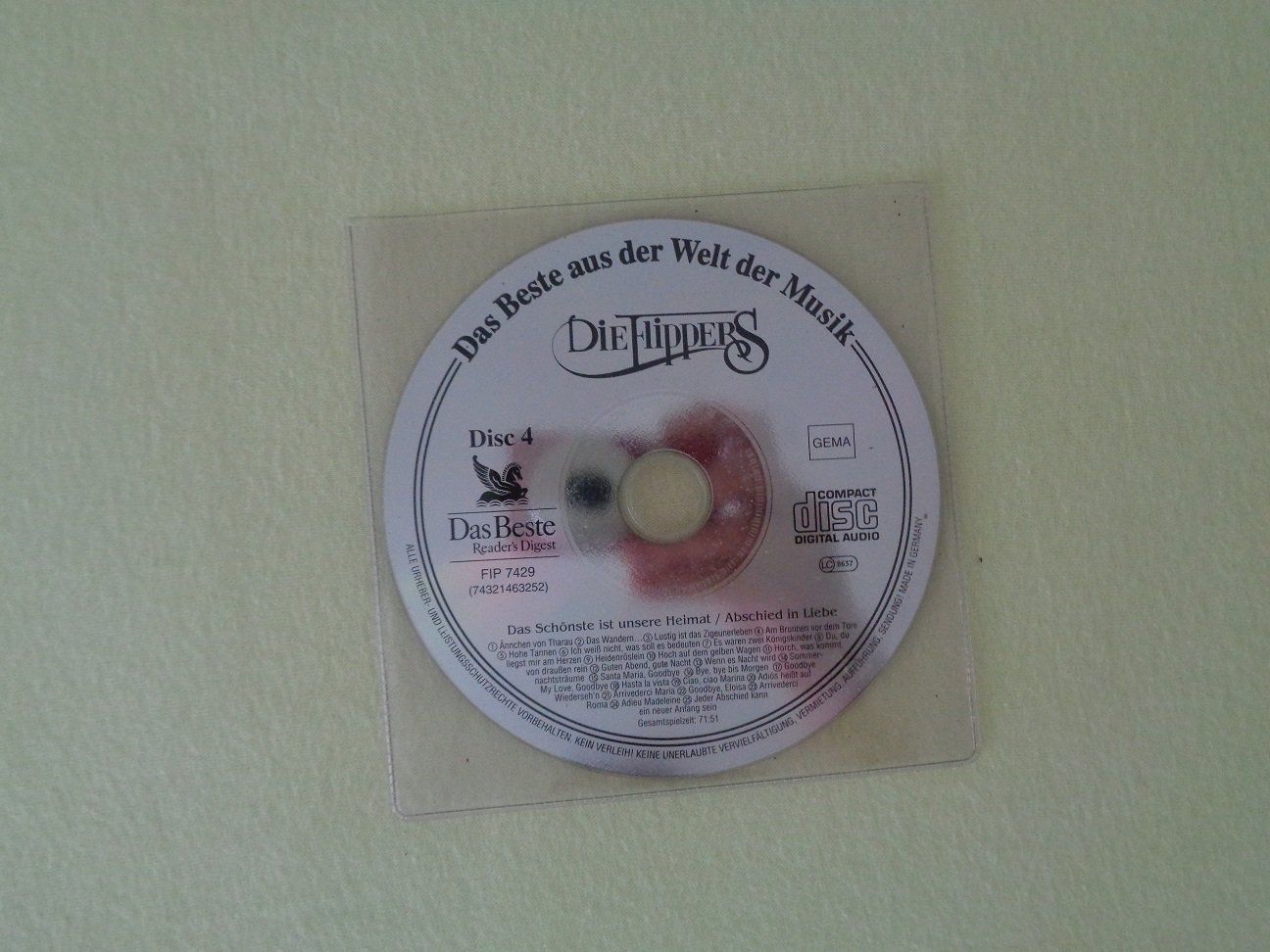 CD: Das schönste in unserer Heimat/Flippers – Usato da Rothrist venduto da Mistery1