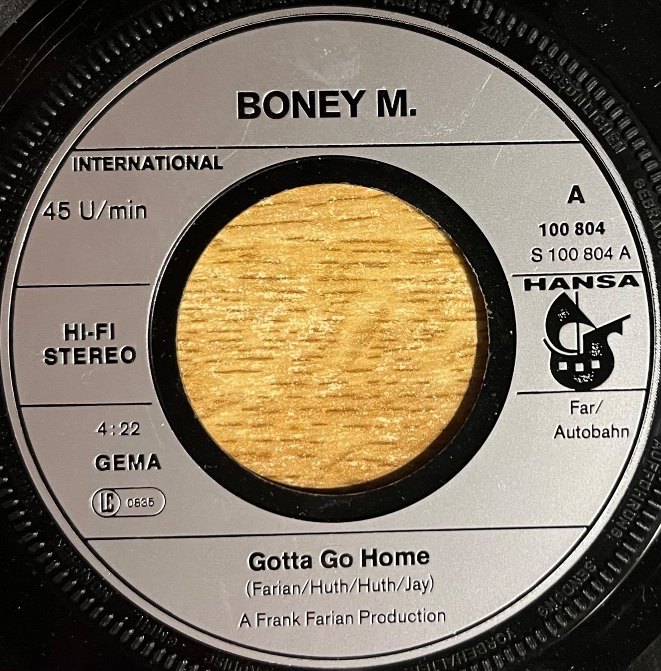 Dischi in vinile: BONEY M. - EL LUTE / GOTTA GO HOME – Usato da Bussigny venduto da vinyl-pas-cher 2