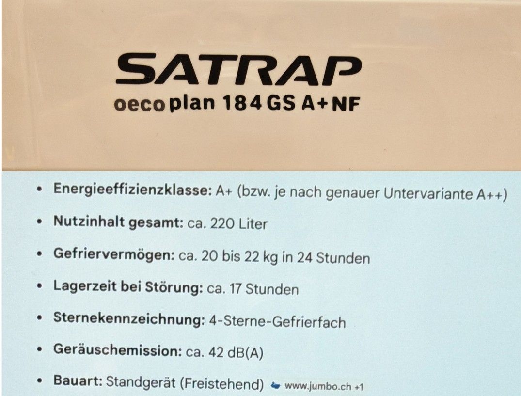 Congélateurs: Freistehende Gefrierschrank von Satrap – D'occasion à Oetwil a.d. Limmat par Ahmunie 2