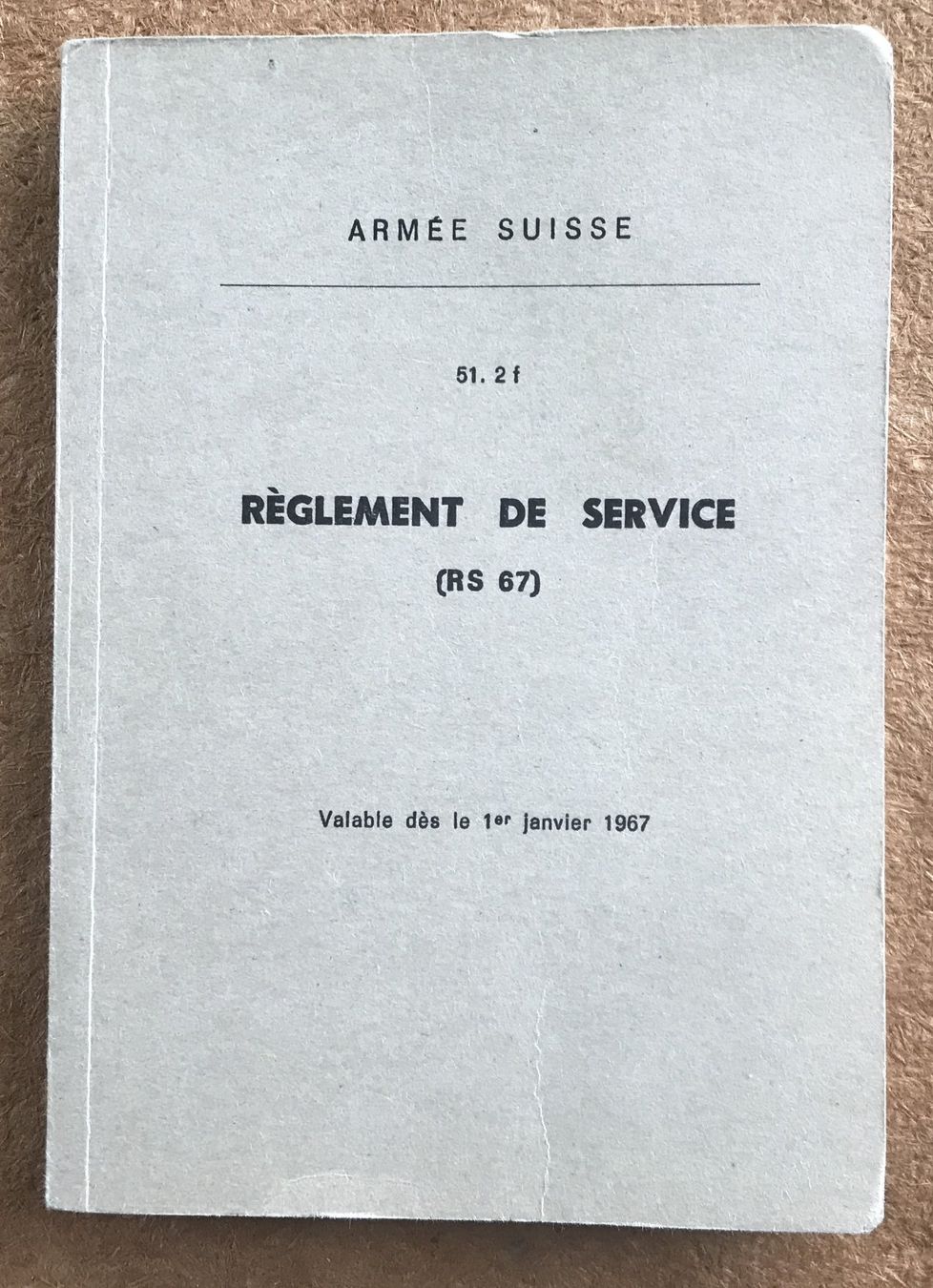 Schweizer Armee Armi bianche: ARMÈE SUISSE RÈGLEMENT DE SERVICE 1967 – Usato da Ostermundigen venduto da wini63