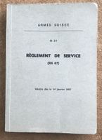 ARMÈE SUISSE RÈGLEMENT DE SERVICE 1967
