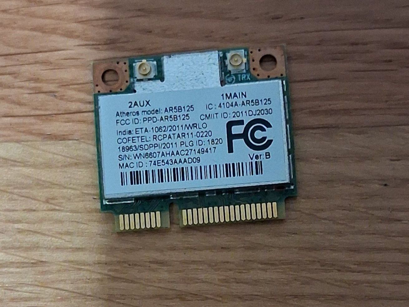 Laufwerke & Adapter: Atheros AR5B125 WLAN Karte – Defekt aus Bern von KavIndustries