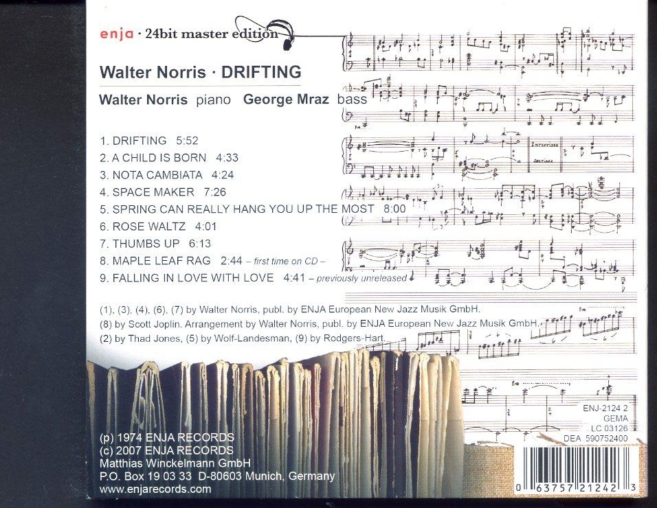 CDs: Drifting - Walter Norris – D'occasion à Delémont par MaxPlan 1