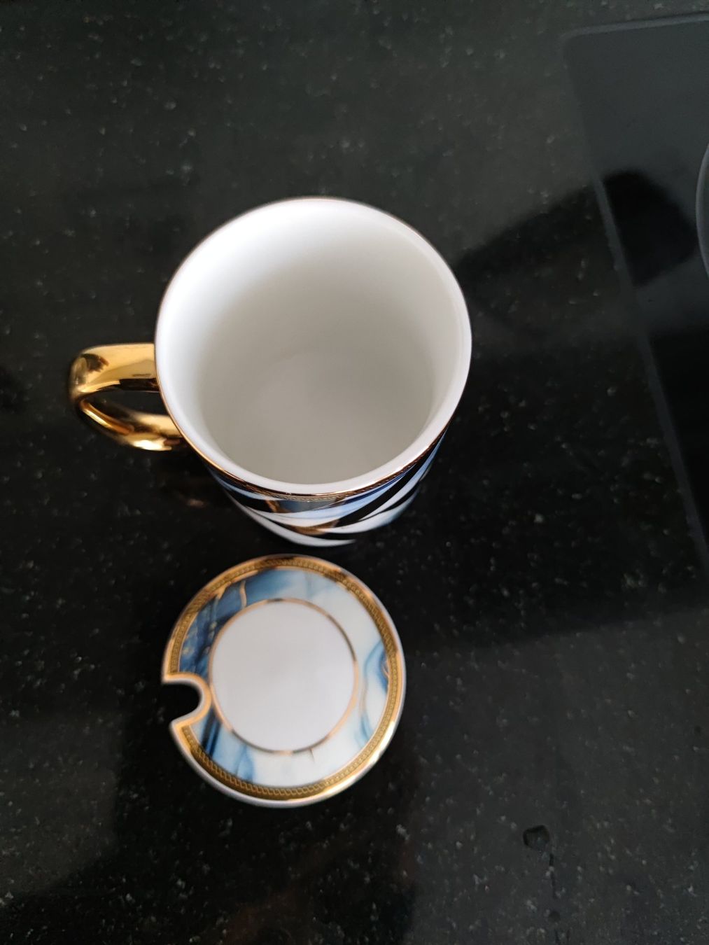 Tassen: Tasse Teetasse Gold Blau – Gebraucht aus Bern von Maronn 3