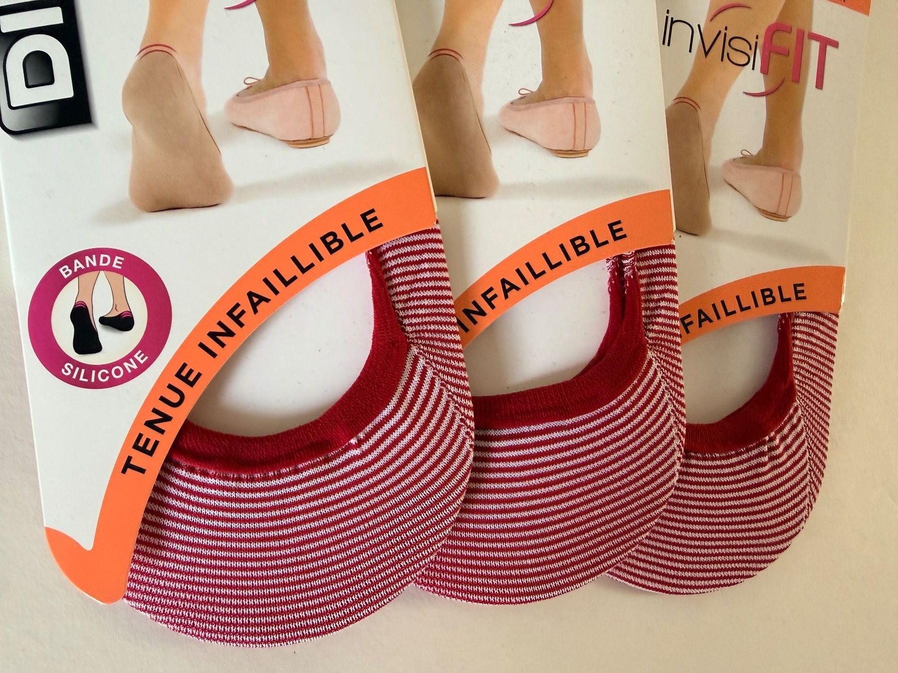 Calze: DIM INVISIFIT, Söckchen, Grösse 35 - 38, Farbe Rot – Nuovo e nell'imballaggio originale da Rudolfstetten venduto da gst_g7xl 1