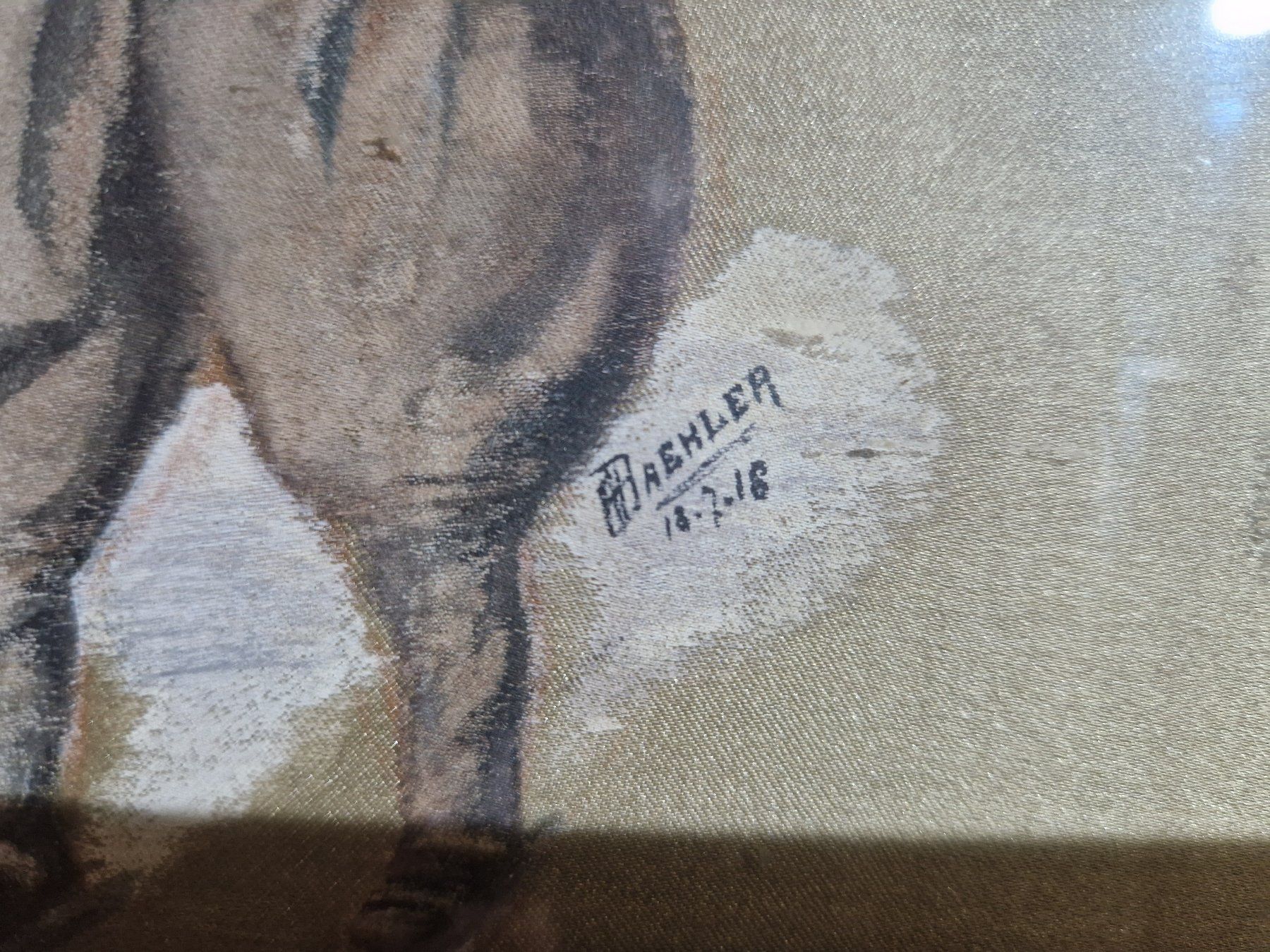 Gemälde: Bild Kinder 1916 "A Daehler* – Gebraucht aus Seedorf BE von Stibutz 2