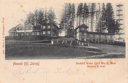 Bachtel Kulm, Besitzer G. Graf, Hinweil, gelaufen 1902