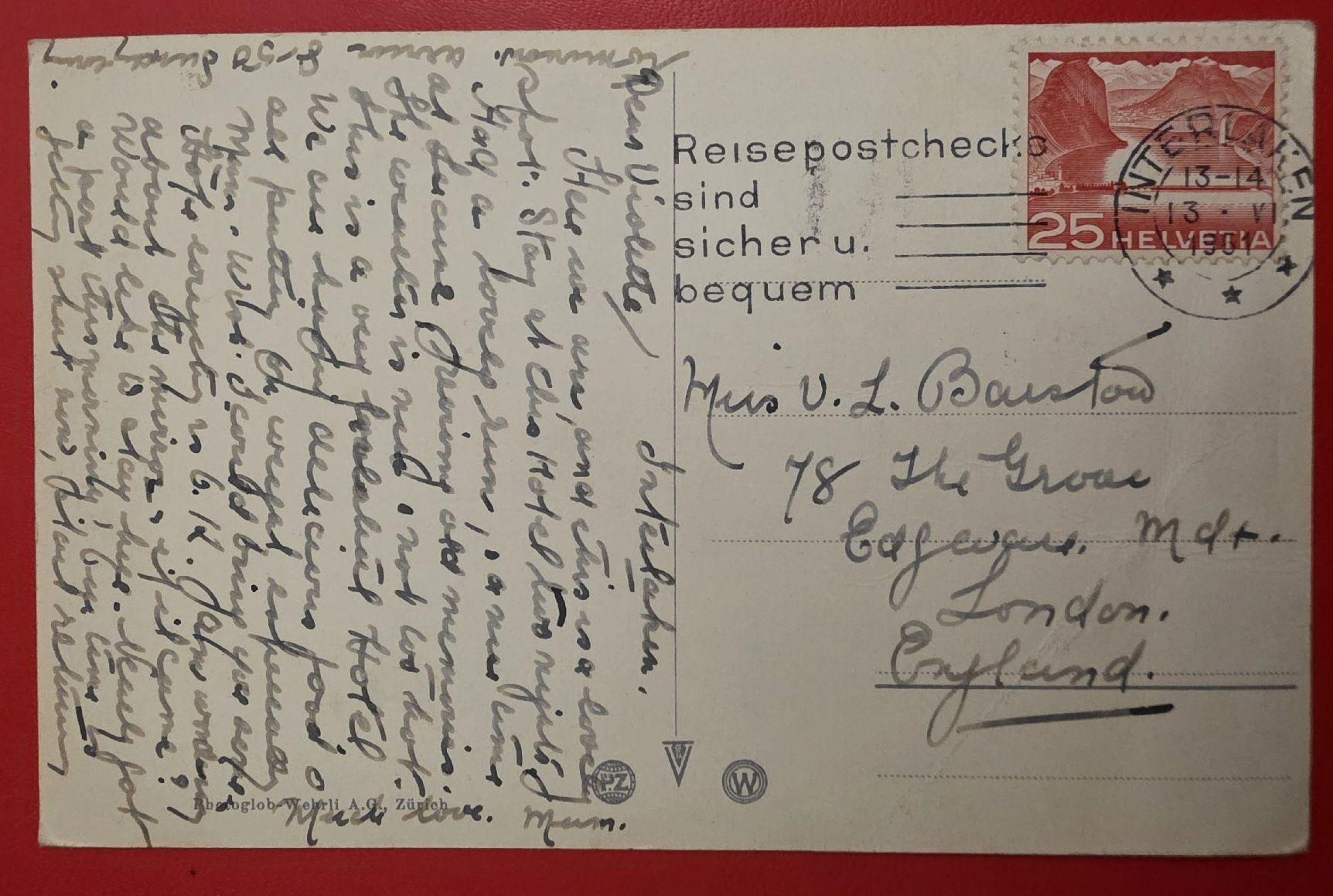 Cartoline postali: Ansichtskarte Interlaken  – Usato da Bern venduto da Kocholo 1