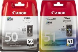 Canon black PG-50 + color, CL-51 Patronen, Duopack, TOPPREIS