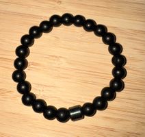 Perlenarmband, Armband, schwarz, bracelet, black