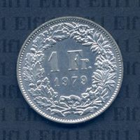 CHF___1.00 1979 stgl * nigelnagelneu! 1 Franken