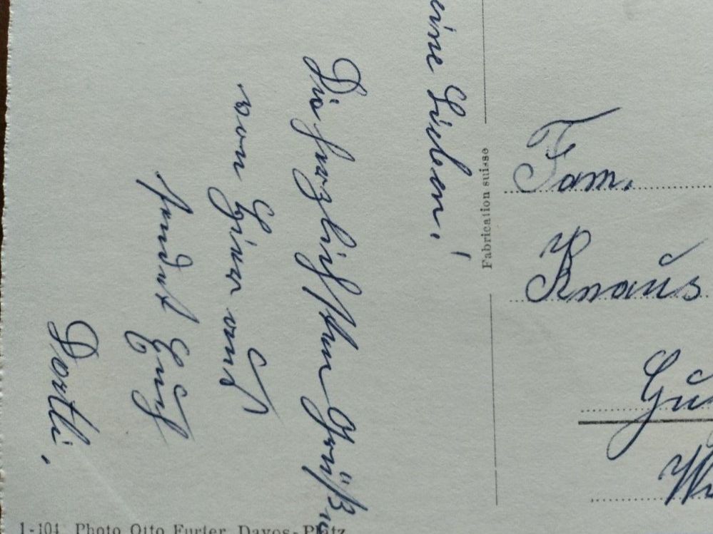 Cartoline postali: Alte Postkarte Basler Heilstätte Davos-Dorf, 1956 – Usato da Wildhaus venduto da Hukwildhaus 3