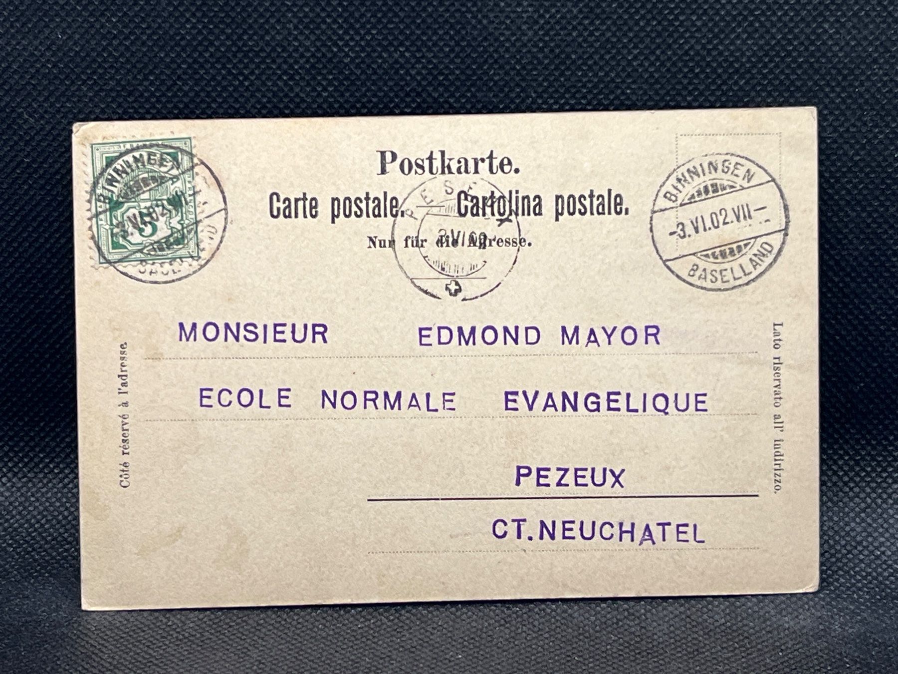 Cartoline postali: Basel – Usato da Widnau venduto da Brusi9 1