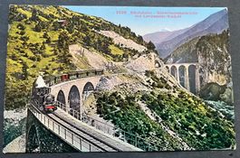 Albula Schmittentobelbrücke mit Landwasser-Viadukt