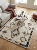 Shaggy-Teppich 200x290cm im Beni-Ourain-Stil, Top Zustand!