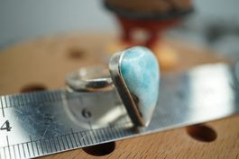 Larimar     ring Grösse  Variabel     (Räumung!)