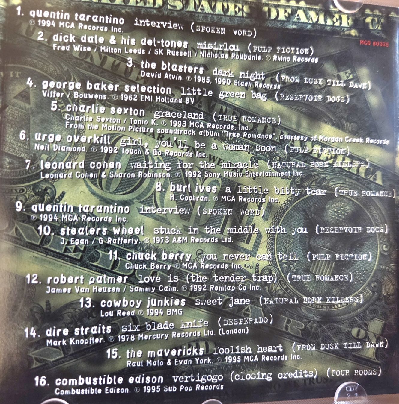 CDs:  The Tarantino Connection Musik CD – Gebraucht aus Winterthur von raymen74 3