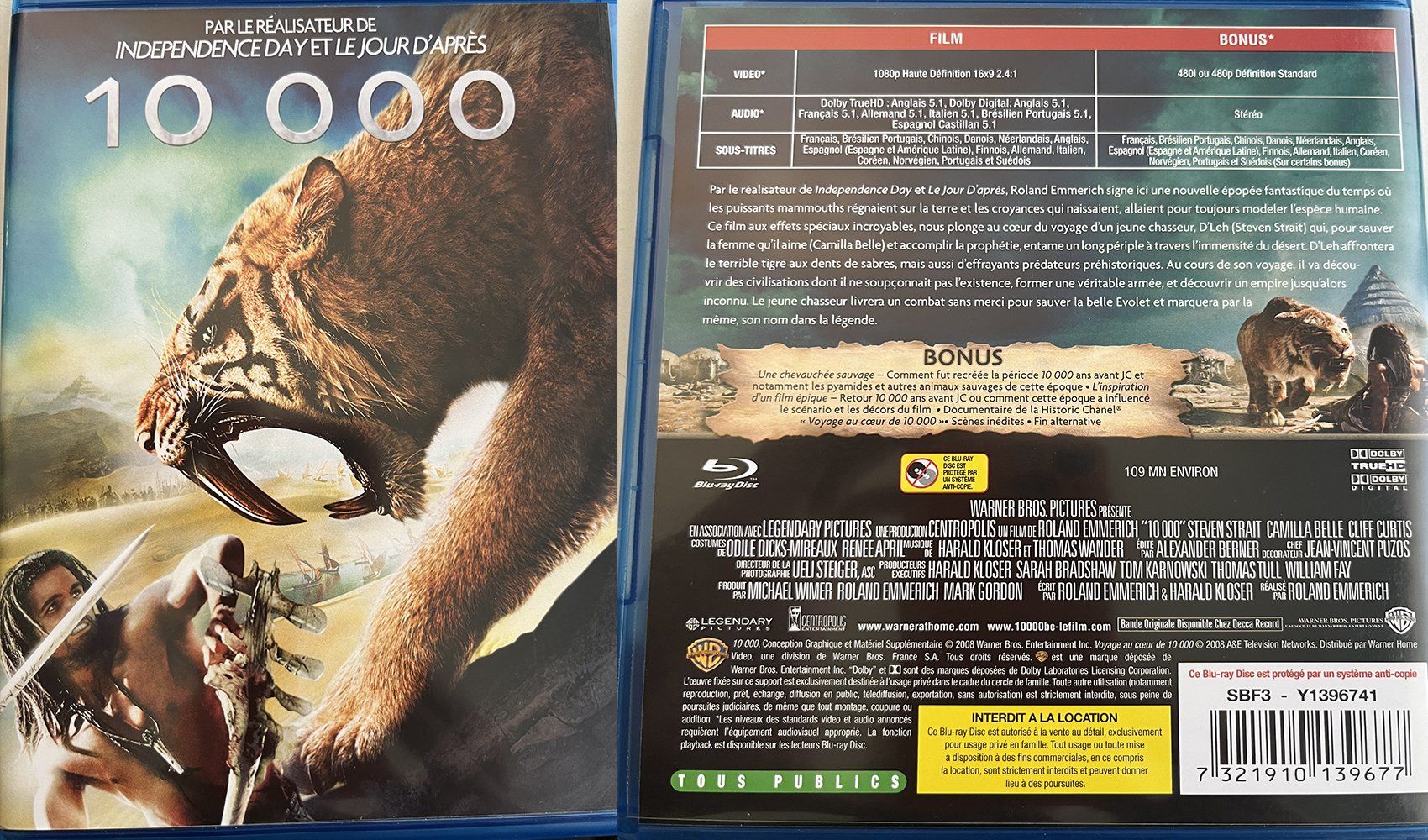Tutti i DVDs: Blu-Ray 10000 – Usato da Satigny venduto da carbone888
