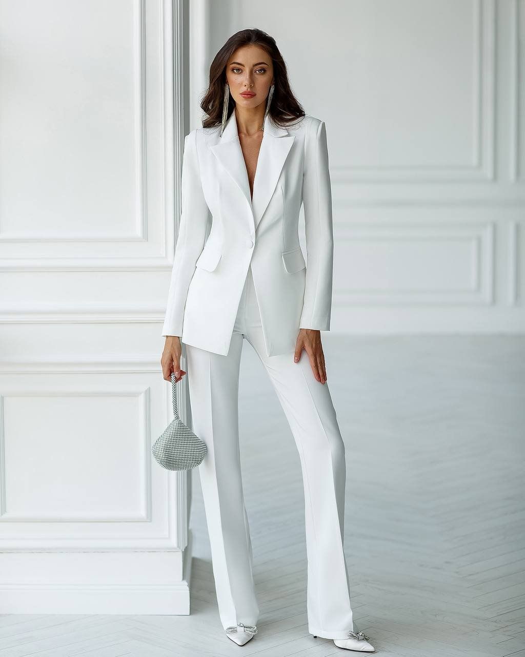 Anzüge & Kostüme: White Pants Suit with Slim Fit Jacket Size: M – Neu und originalverpackt aus Zürich von Ms.Me-Fashion 5
