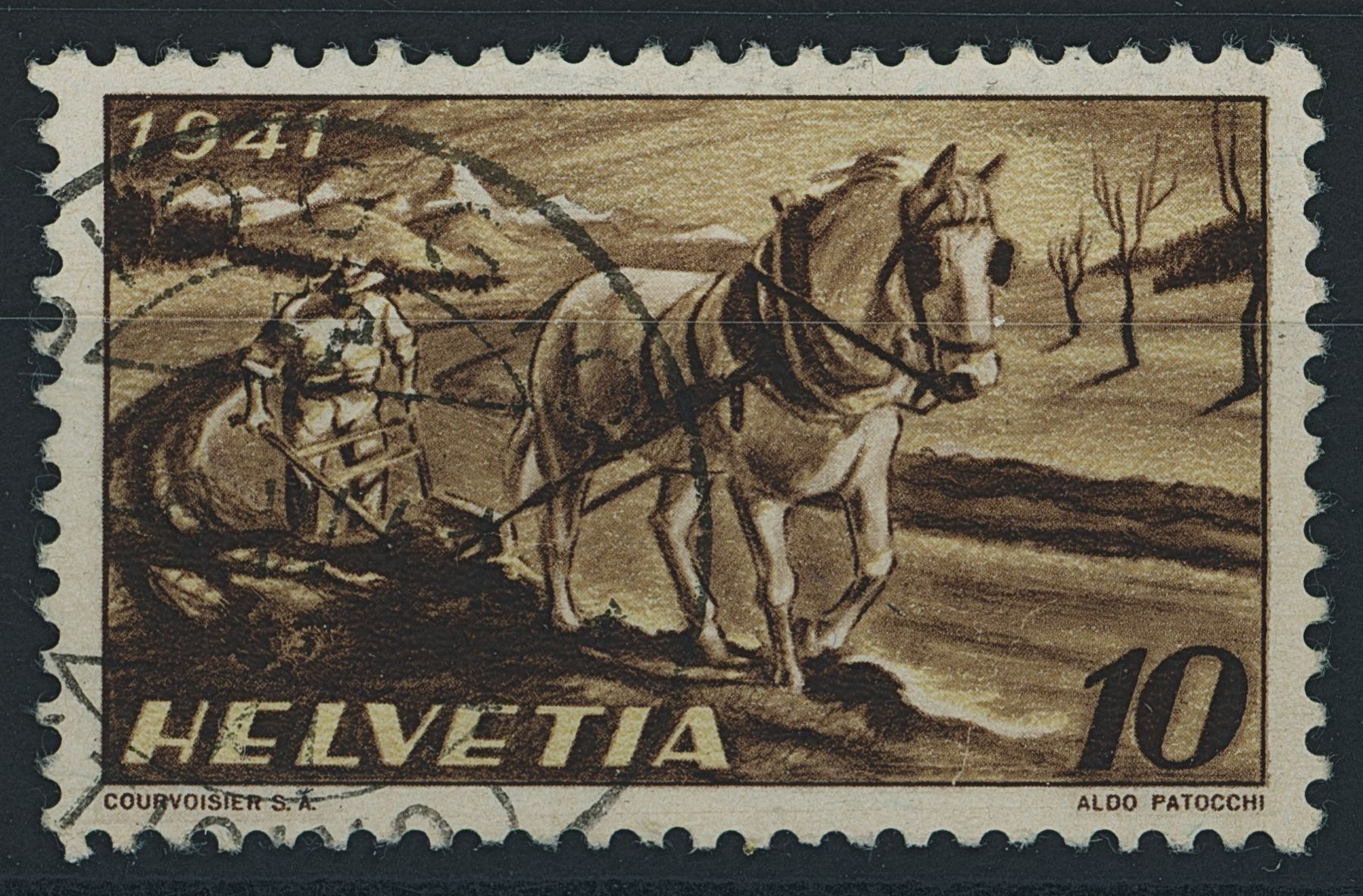 Tutti i francobolli: 1941 - Anbauwerk - Abart - gestempelt – Usato da Schindellegi venduto da leecollect