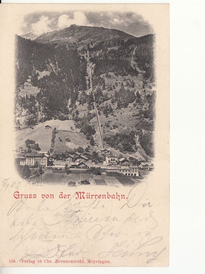 Cartoline postali: Mürrenbahn 1903 – Usato da Bürglen TG venduto da StampGraf