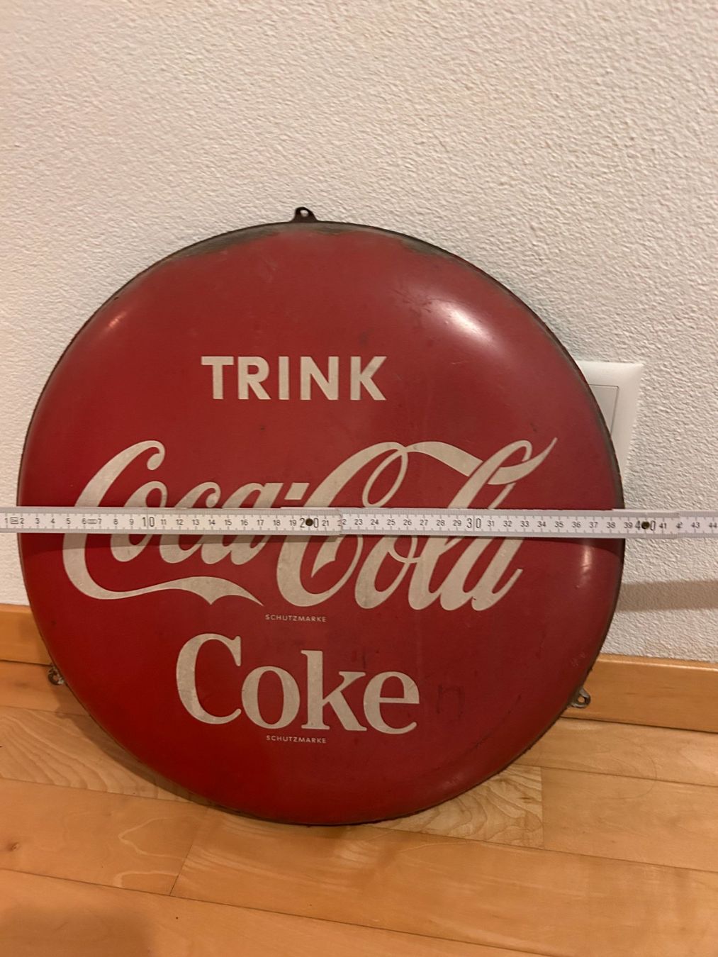 Coca-Cola Insegne: Coca Cola Schild Reklameschild alt gewölbt – Usato da Zug venduto da _B.Sch 2