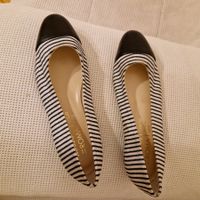 Chaussures plates rayées noir blanc taille 36.5