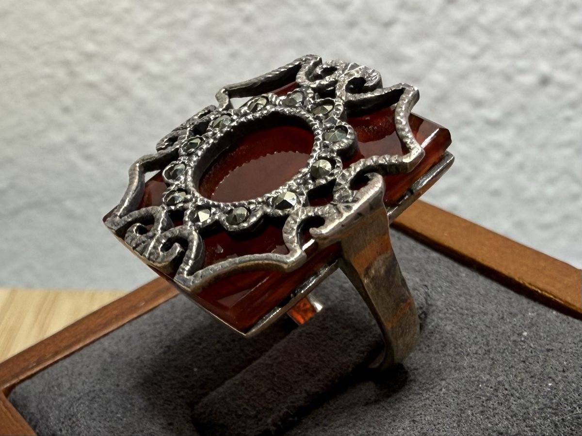 Ringe: Vintage-Ring aus 925er Silber, rot, Größe 48 – Gebraucht aus Lamone von LaCantinaMagica 5