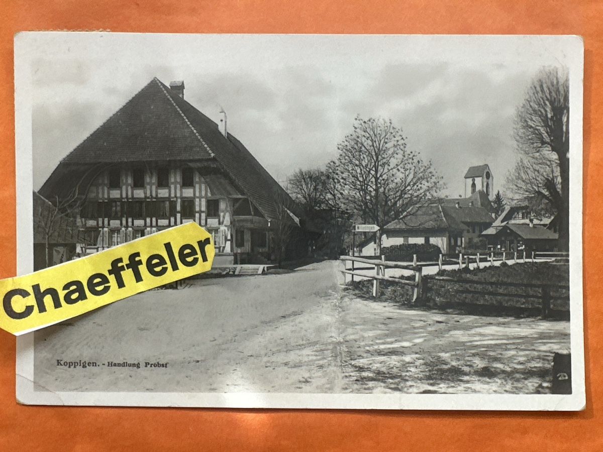 Cartoline postali: Alte Ansichtskarte Koppigen BE, 1936, Pro Juventute Marke – Usato da Zürich venduto da Chaeffeler