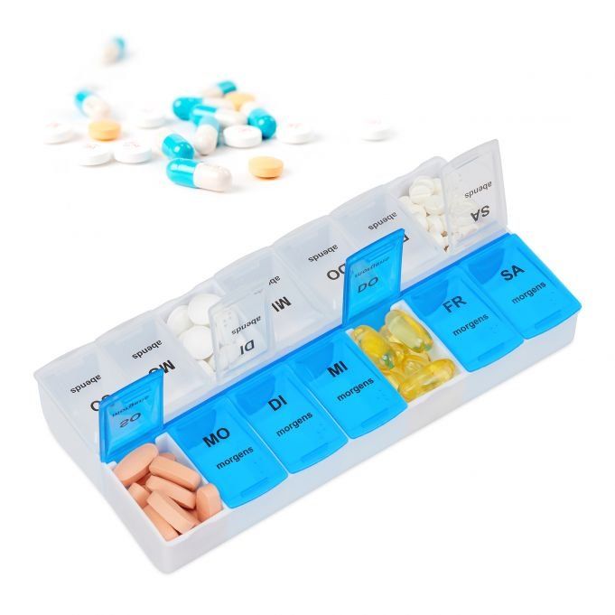 Sonstige Kosmetik & Pflege: TABLETTENBOX 7 TAGE 2 Fächer – Neu und originalverpackt aus Gerlafingen von Tsuru