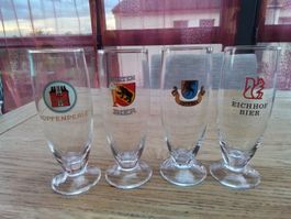 4 Bierstangen klein verschiedene Brauereien
