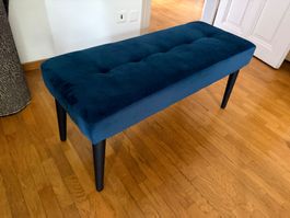 Pfister GLORY Sitzbank – Samt blau – 100 cm