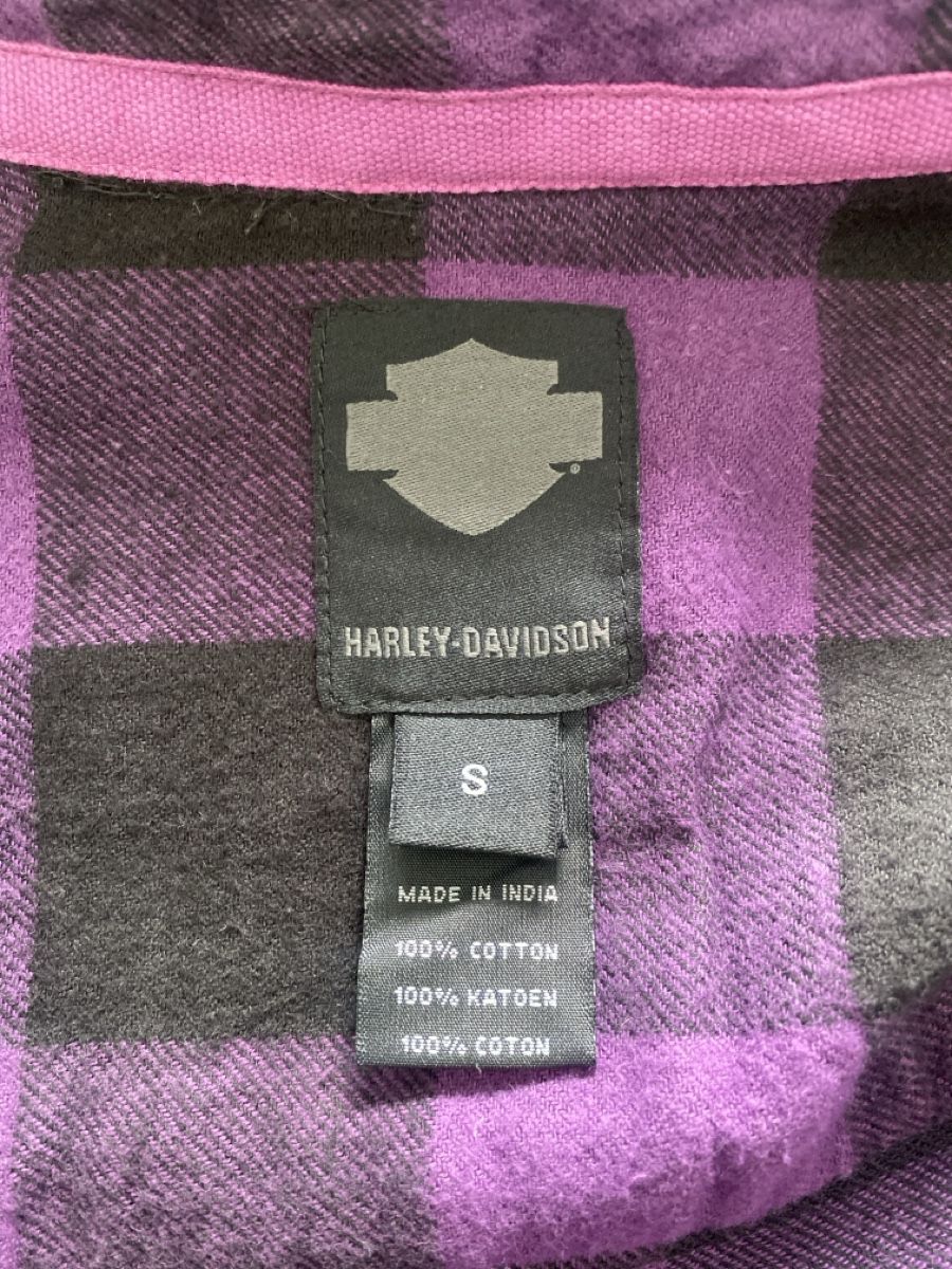 Harley-Davidson Camicette: Harley-Davidson Karohemd, Lila-Schwarz, Grösse S – Usato da Birmenstorf AG venduto da Midget0 3