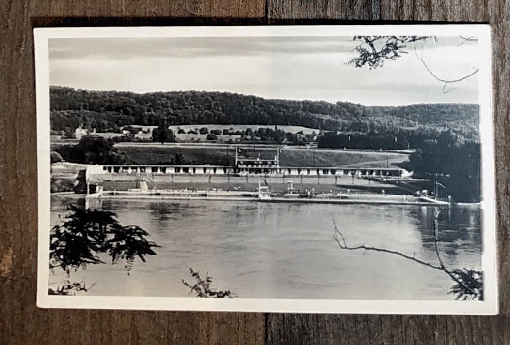 Cartoline postali: Strandbad RHEINFELDEN 1942 – Usato da Lufingen venduto da Rac0