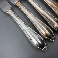 6 Tafelmesser versilbert Oka Steakmesser